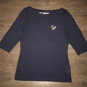 🏈 NEW Cutter and Buck Houston Texans 3/4 Shirt